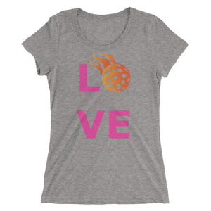 Ladies' Pink "LOVE" Pickleball Tee