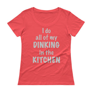 Ladies' "Dinking" Pickleball Scoopneck Tee