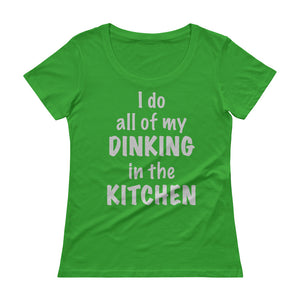 Ladies' "Dinking" Pickleball Scoopneck Tee