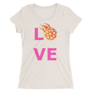 Ladies' Pink "LOVE" Pickleball Tee